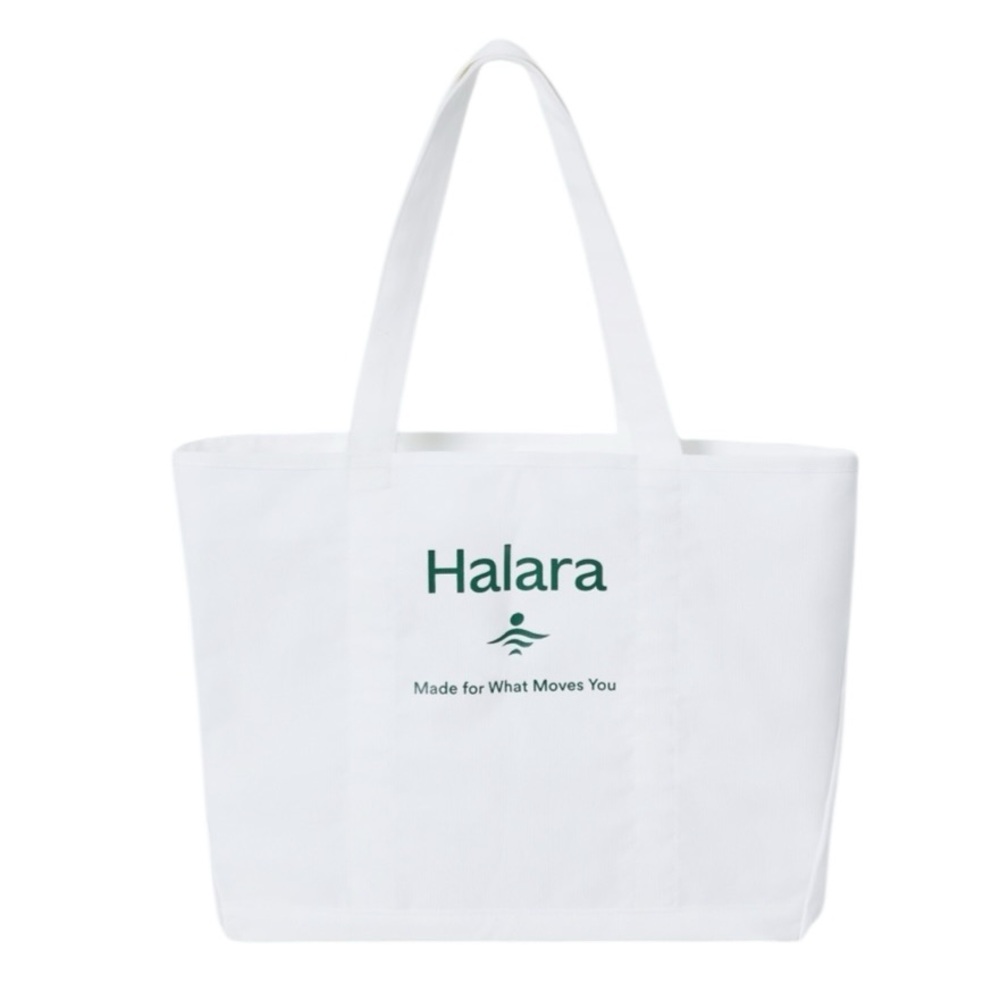 Halara Letter Print Casual Canvas Tote Bag